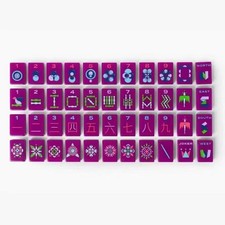 American Mahjong Game Set, 160 Purple Minimalism Mah Jong Tiles Fast ship