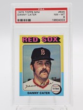 DANNY CATER 1975 TOPPS BASEBALL MINI #645 PSA 8 Q7113