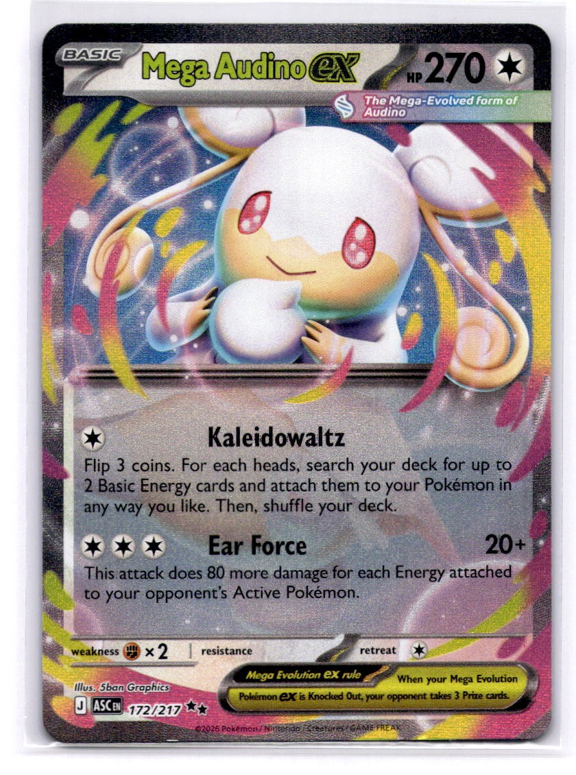 Mega Audino ex - ME: Ascended Heroes 172/217 LP | eBay