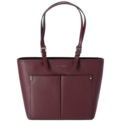 Michael Kors Jet Set Travel Medium Double Pocket Tote Oxblood