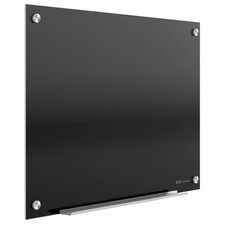 Quartet Infinity Glass Magnetic Dry-Erase Board, 24" x 18" (2' x 1 1/2'), Black