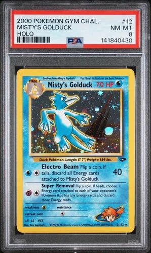 Pokemon Misty's Golduck Gym Challenge 12/132 Near Mint Condition PSA 8