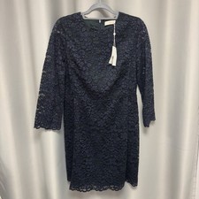 New With Tags Tory Burch Dress Size 12 Large Navy Green Lace NWT MSRP $425.00