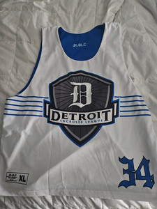 LBLC Detroit Lacrosse League Team Issued Reversible Lacrosse Jersey