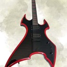 Black-bound Red Electric Guitar  HH Pickups Laurel Fingerboard  Mahogany Body