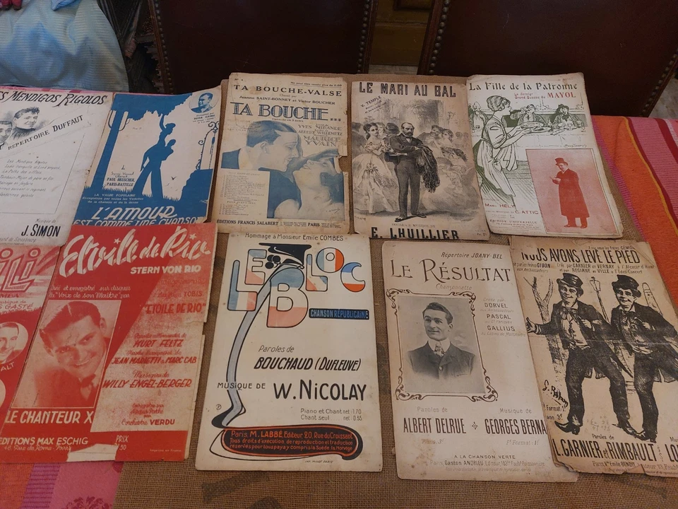 Partitions anciennes Lot 70 Pièces  - Photo 3/4