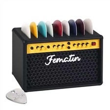 Guitar Pick Holder Box, Guitar Picks Display Case Amp Speaker Style with 9 Ce...