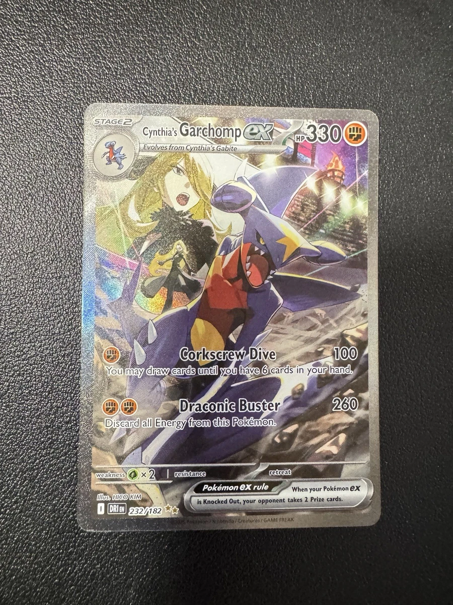Pokemon TCG Cynthia's Garchomp ex 232/182 Sv10: Destined Rivals