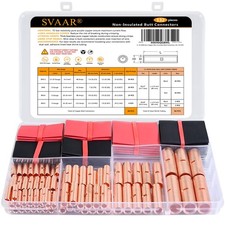 Butt Connectors Kit 132PCS 4/6/8/12-10 Gauge Crimp Butt Splice Wire Connector...
