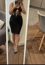 Elegant Black Bandage Dress – Bella Barnett | Size 12 (UK)