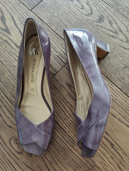 Women Peter Kaiser Heels Purple Leather 40.5