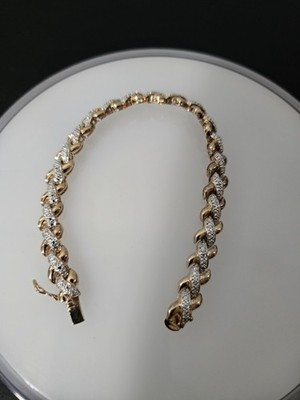 Ross Simons Vermeil Two Tone Dimond Armband
