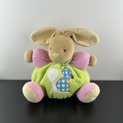 Kaloo Velour Soft Bunny Rabbit Plush Stuffed Animal Lovey Squirrel Green Pink - Image 1 of 4