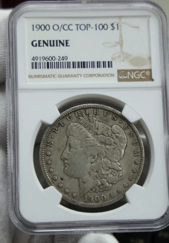 1900 O/CC NGC Vam Top 100 Morgan $1 Genuine VF+