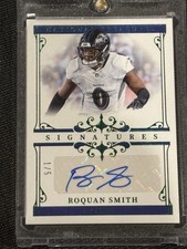 Roquan Smith 2025 Panini National Treasures Green Auto /5 Ravens 🔥