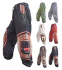 Gheri Mens Aztec Pocket Mushroom Embroidery Parachute Cargo Bohemian Pants