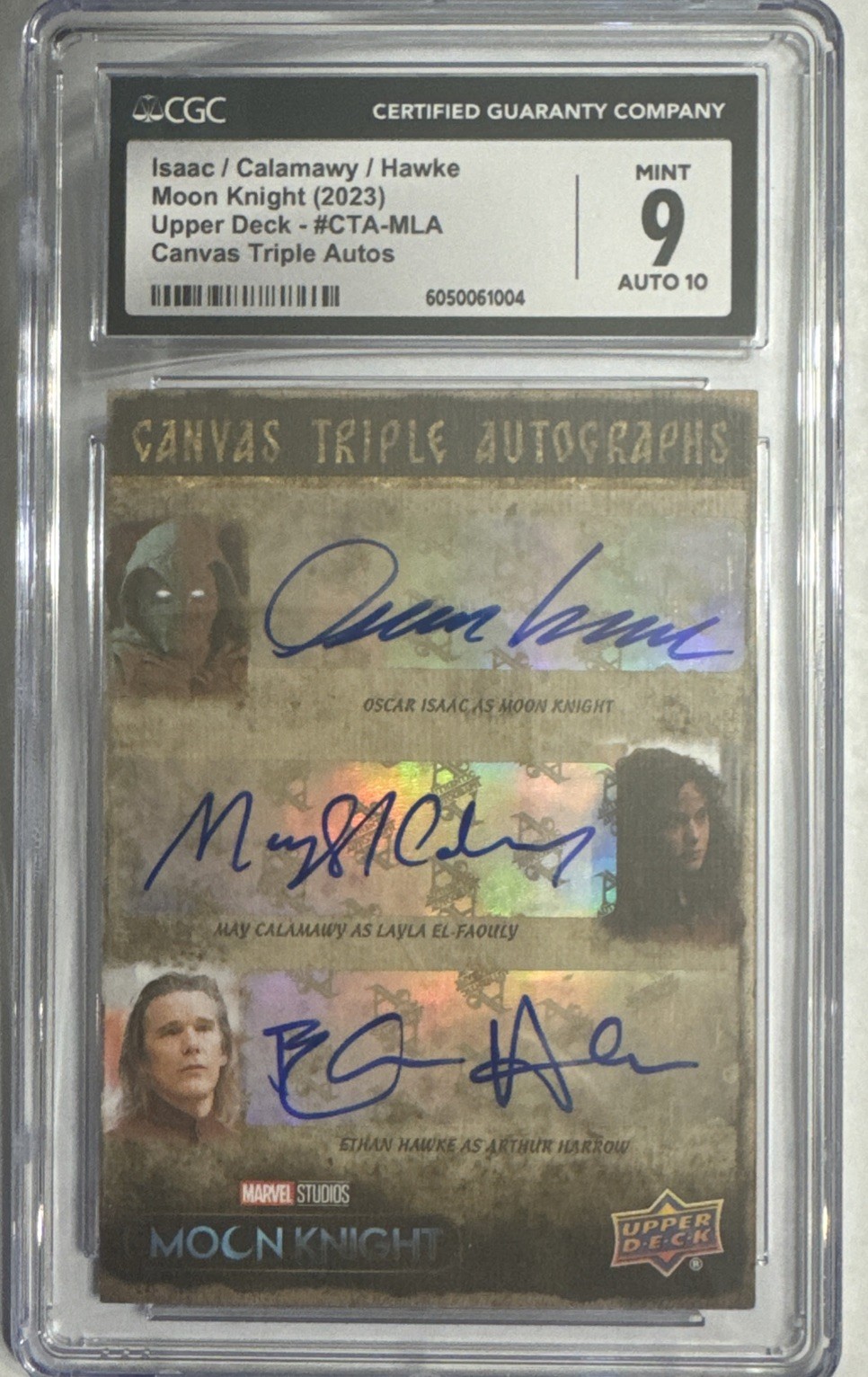 2023 CGC 9 10 Moon Knight 4/15 May Calamawy Oscar Isaac Ethan Hawke Auto MCU