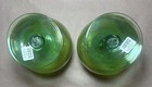 Crate & Barrel Hand Blown Green Glass Brandy Snifter Goblet Set Of 2 — photo 4