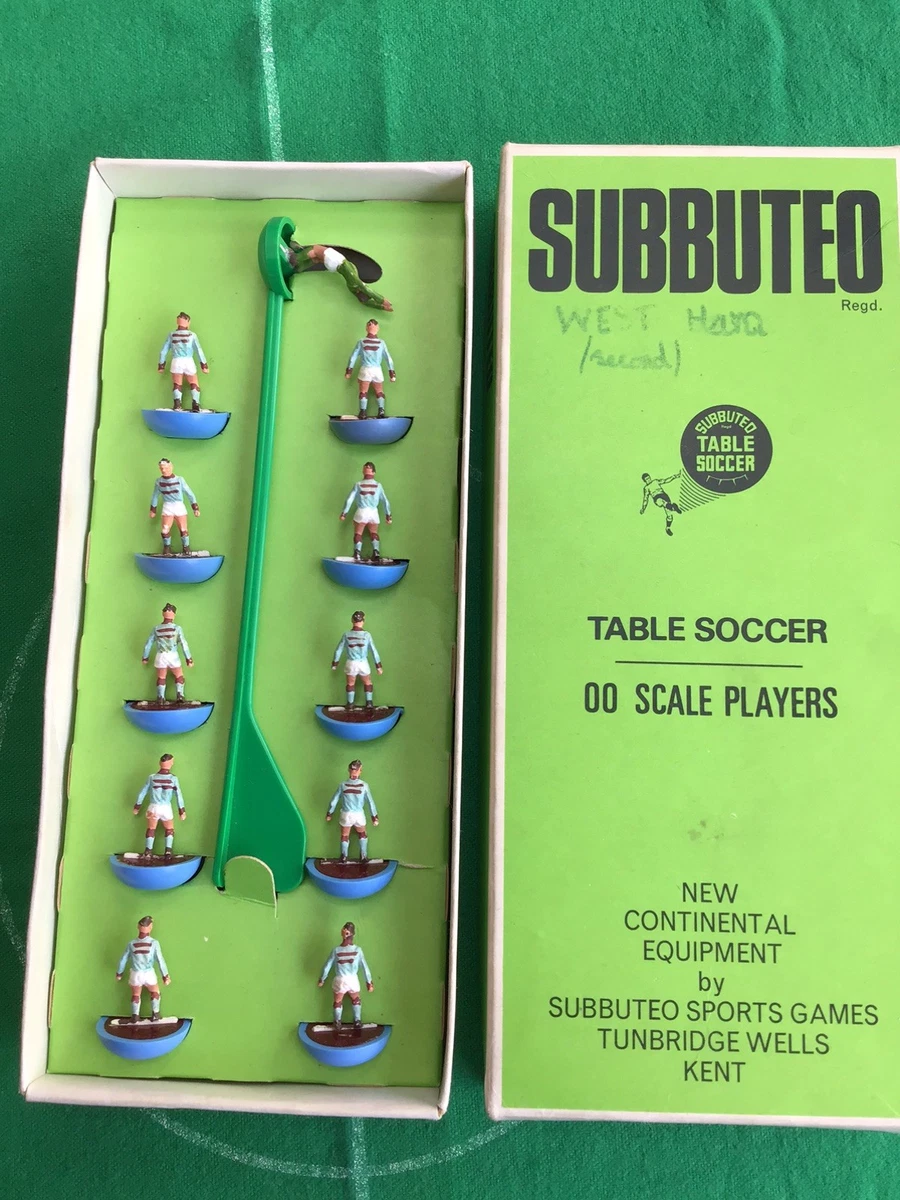 Équipe Vintage Subbuteo Heavyweight - West Ham / Aston Villa, Complète Avec Boîte