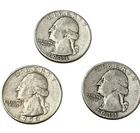 Lot of 3 Silver Quarters Two each 1944 P and One 1950 P Washington Quarter