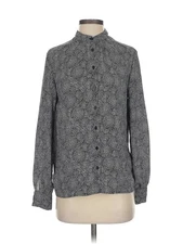 Monoprix femme Women Gray Long Sleeve Blouse 34 french