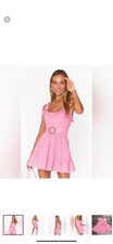 New Show Me Your Mumu Jolene Mini Dress Pink Lemonade Ruffle Sleeveless Sz  XXL