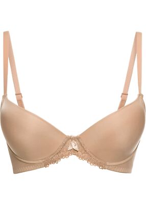 Schalen BH mit Bügel Gr. 100 Cup F Nude Damen Bügel-Bra Dessous Neu*