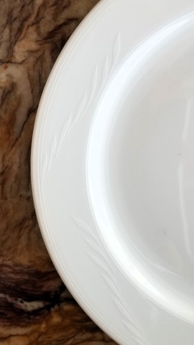 ROYALE REGO Royal Porcelain White 8.5" Desert Plate w/pattern, PAIRS or Single - Picture 2 of 4