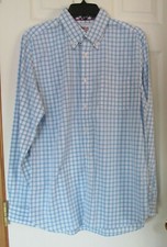 NWT Men's STAFFORD PREP Cotton LIGHT BLUE PLAID DRESS SHIRT, Size Small
