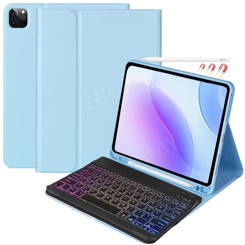 für iPad 10/9/8/7/6/5th Air 11 2024 Pro 11 Tastatur Hülle Mit Stifthalter QWERTZ - Bild 41 von 65
