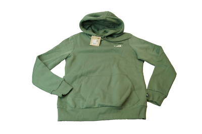 Puma Women's Embroidered Hood Essentials Pullover Size M Green Hoodoe