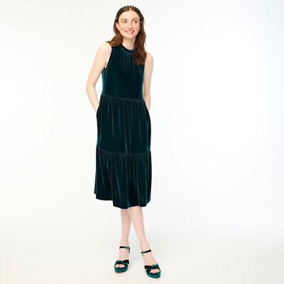 j crew green velvet dress Emerald Crushed Velvet Angle Dress – Jennafer Grace