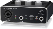 Behringer U-phoria Um2 Audiophile 2x2 Usb Audio Interface W/ Xenyx Mic Preamp