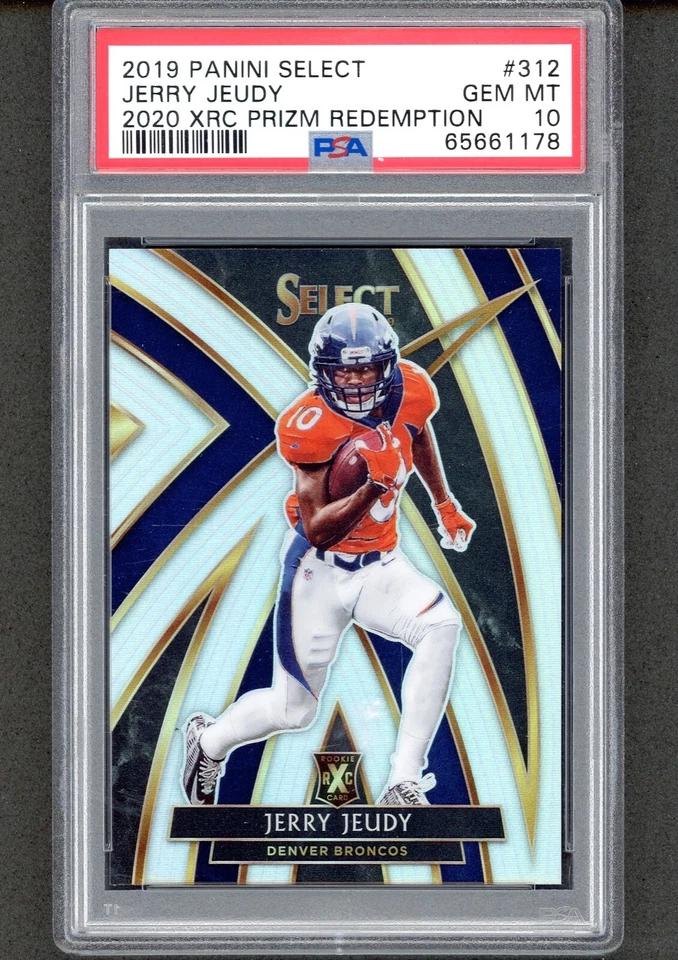2019 Select ROOKIE 2020 XRC Prizm Redemption #312 Silver JERRY JEUDY PSA 10  - Image 2 of 3