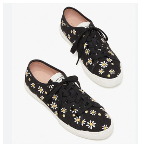 Kate Spade Vale Linen Daisy Dot modische Turnschuhe Damenschuhe Canvas schwarz 6,5 - Bild 2 von 13