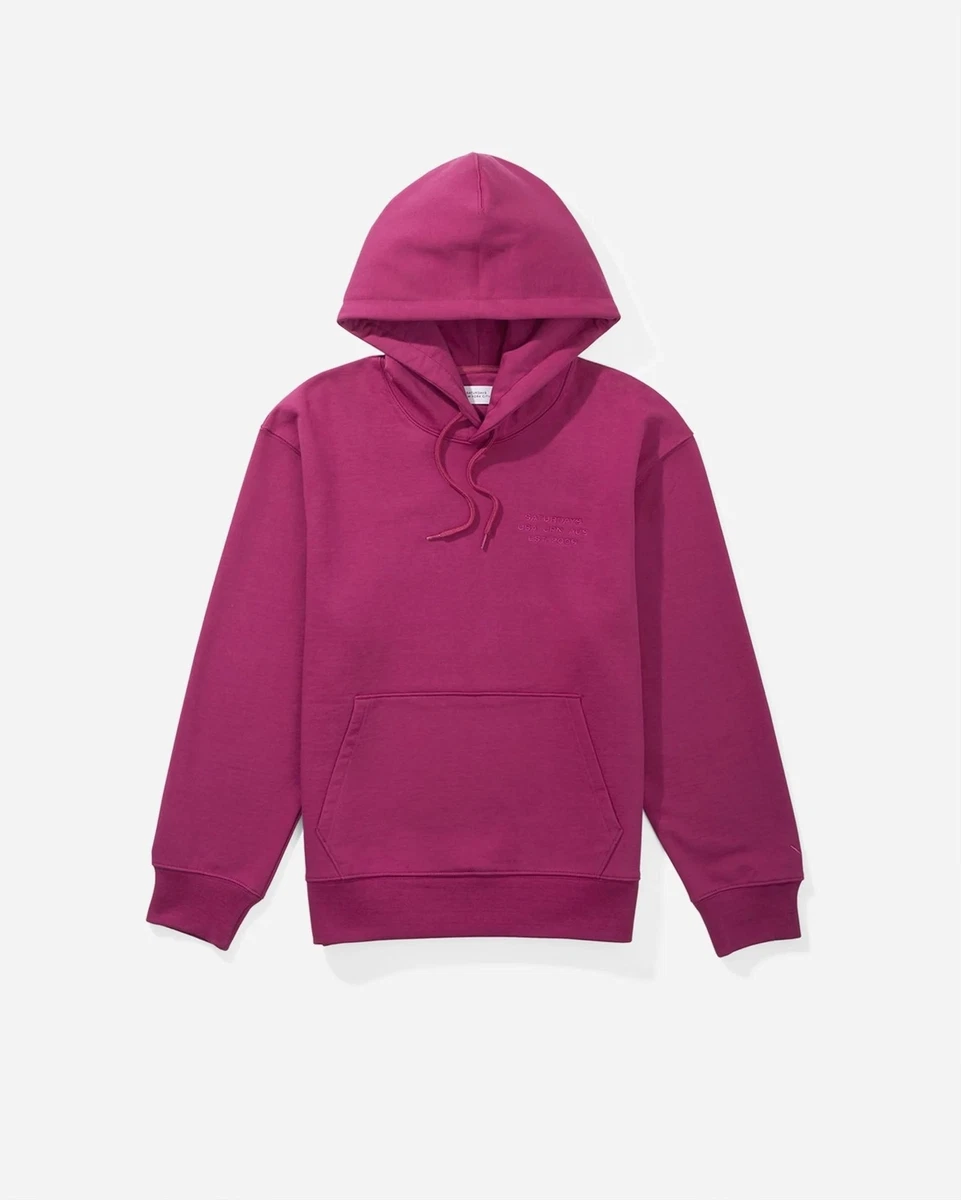 NWT SATURDAYS Nyc Ditch International Hoodie Mens Size S Color Deep Orchid