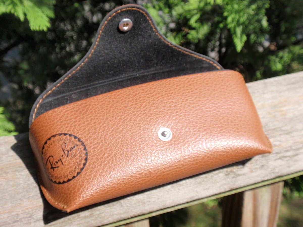 RAY BAN SUNGLASSES LEATHER CASE ONLY BROWN | eBay