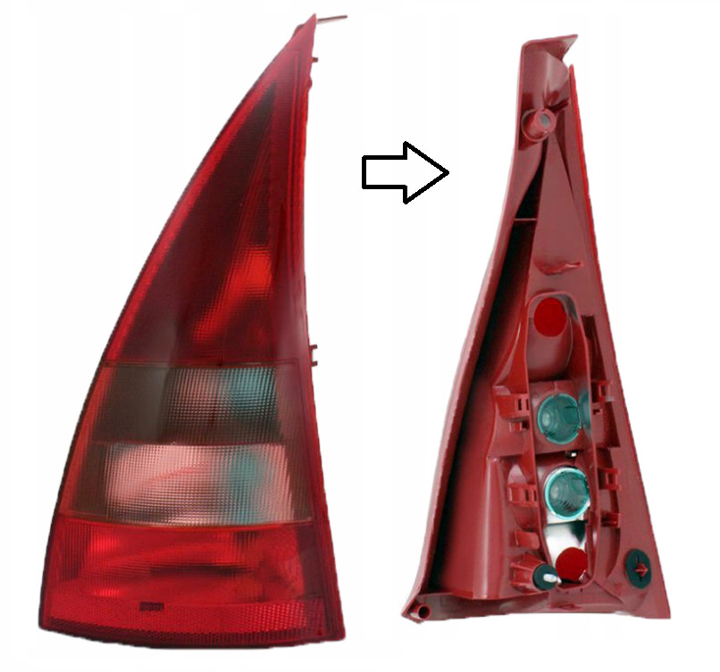Feu arrière gauche pour Citroën C3 I de 2002 à 2009 connecteur 4 broches rouge