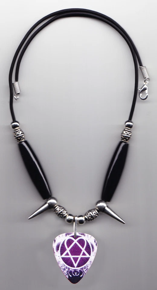 HIM Heartagram Guitar Pick Necklace - Image 2 of 2