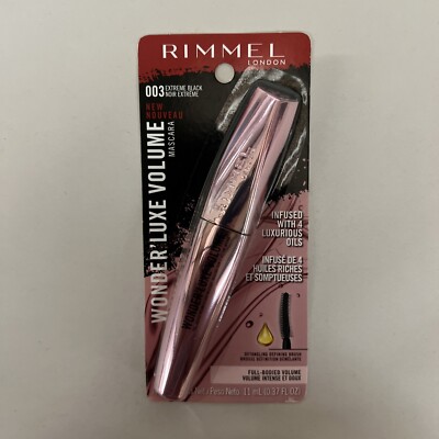Rimmel London Wonder'Luxe Volume Mascara 003 Extreme Black .37 fl oz New