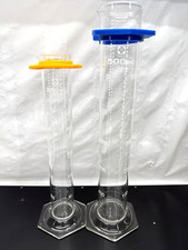 Lot of 2x SIBATA Graduated Cylinder,  Class A, 1x 250 mL, 1x  500 mL