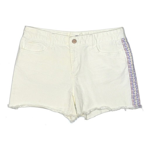 Old Navy White Cotton Embroidered Cutoff Jean Shorts Size Girls 16