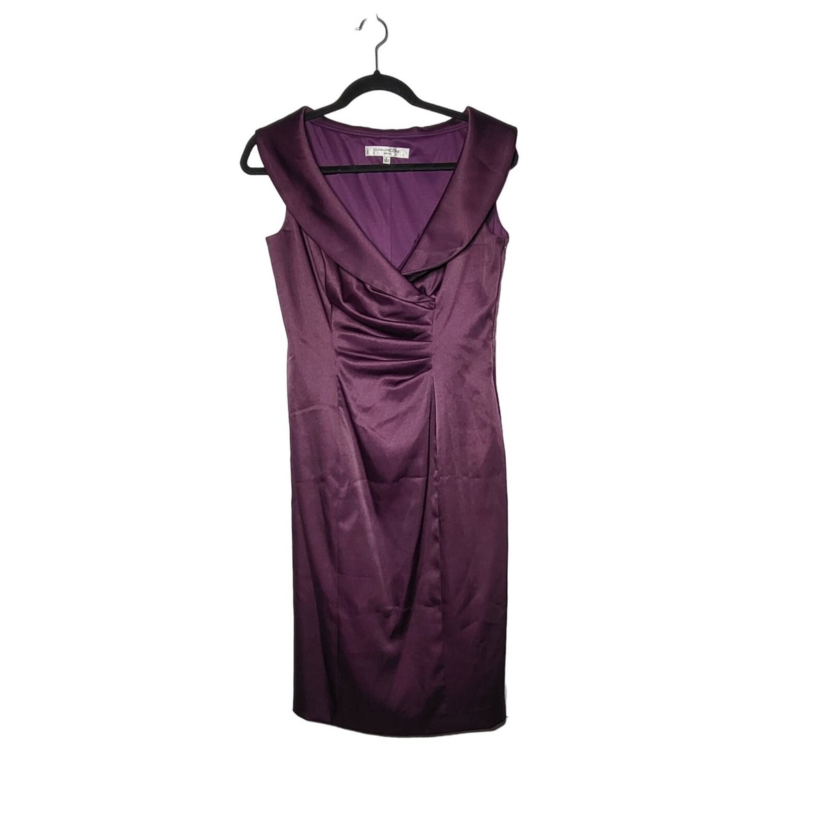 evan picone purple dress Evan-Picone Dress Purple/Black/Grey Floral Patterned Size 10