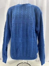 Perry Ellis Sweater Pullover Mens Blue XL Crew Neck