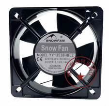 1 PCS SNOWFAN Fan YY13538HBL2 AC220V 13538 13.5CM 2 WIRE fan aluminum frame