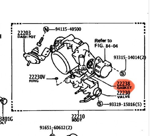 4AGE Ae86 Corolla Aw11 Mr2 Genuine GASKET, AUXILIARY AIR VALVE 22238-16020 Uk - Picture 3 of 4