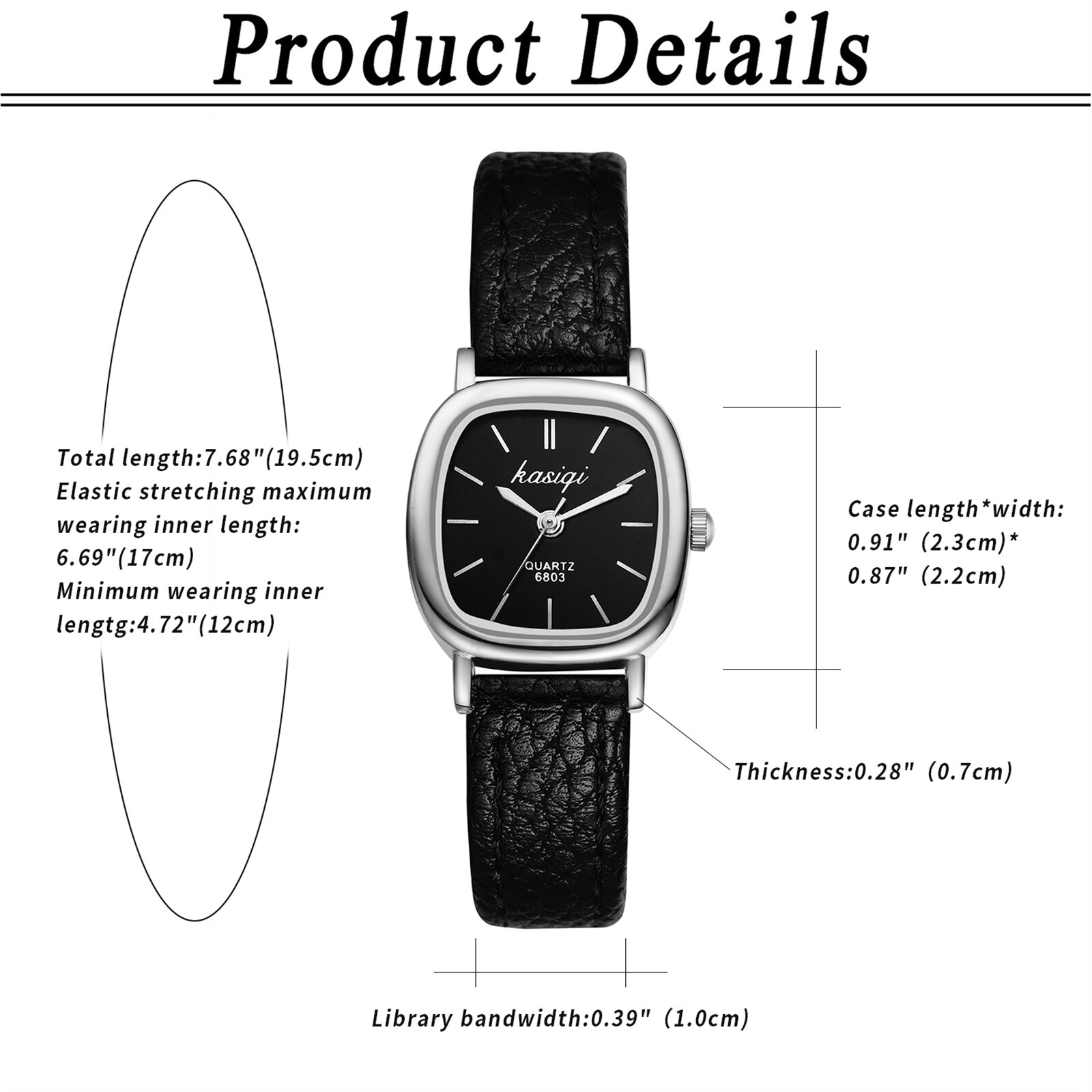 Womens Small Round Dial Ultra Thin Leather Band Dress Quartz Wrist