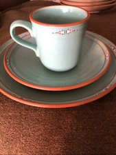 Noritake Boulder Ridge 8674 3 Piece Set Place Setting Dinner  Salad Plate  Mug