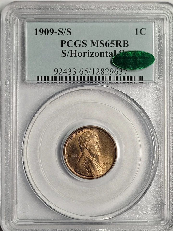 1909-S/S 1c Lincoln Wheat Cent S/Horizontal S (FS-1501) PCGS MS65 RB CAC  - Image 2 of 4