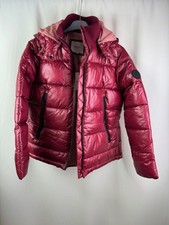 Pepe Jeans Women's Clara Puffa Coat, Red, Large, New